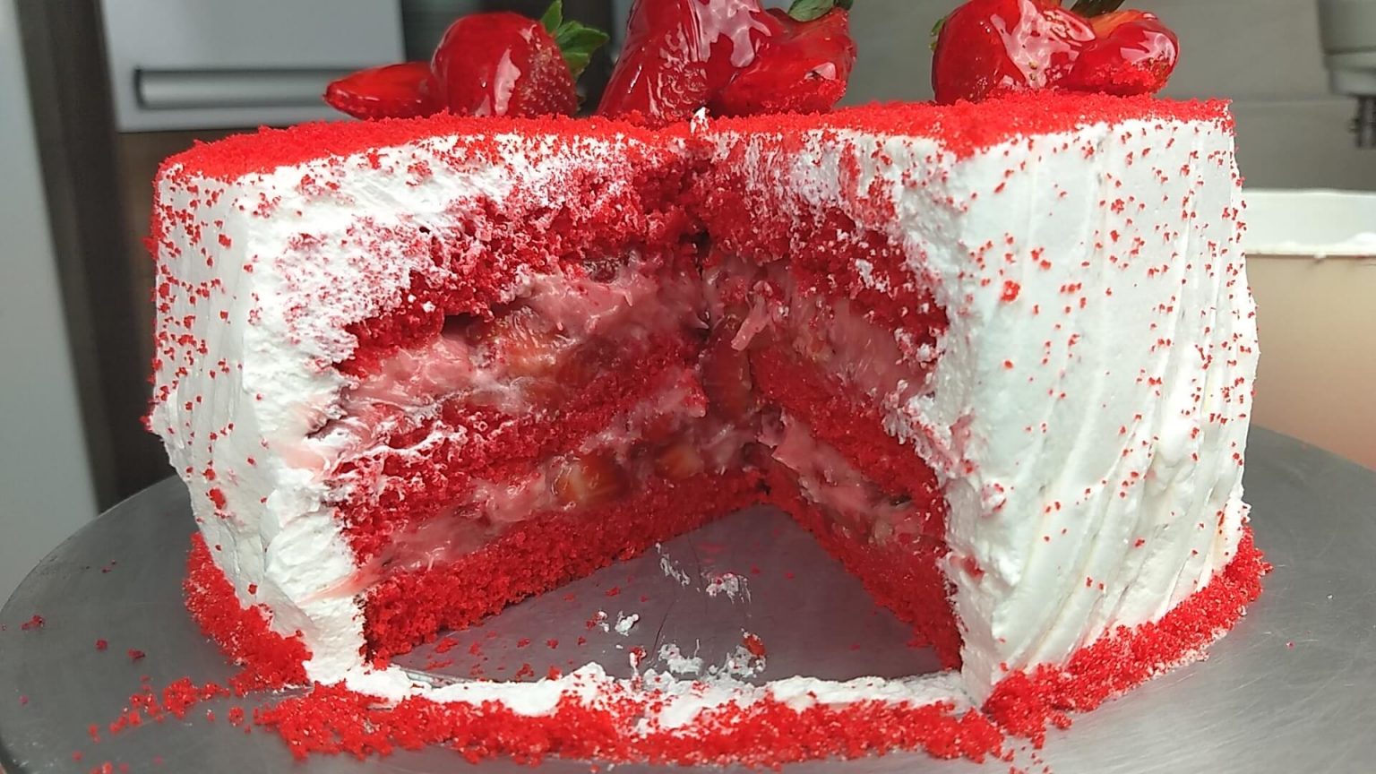 Bolo Red Velvet Recheado Receita Completa Passo A Passo